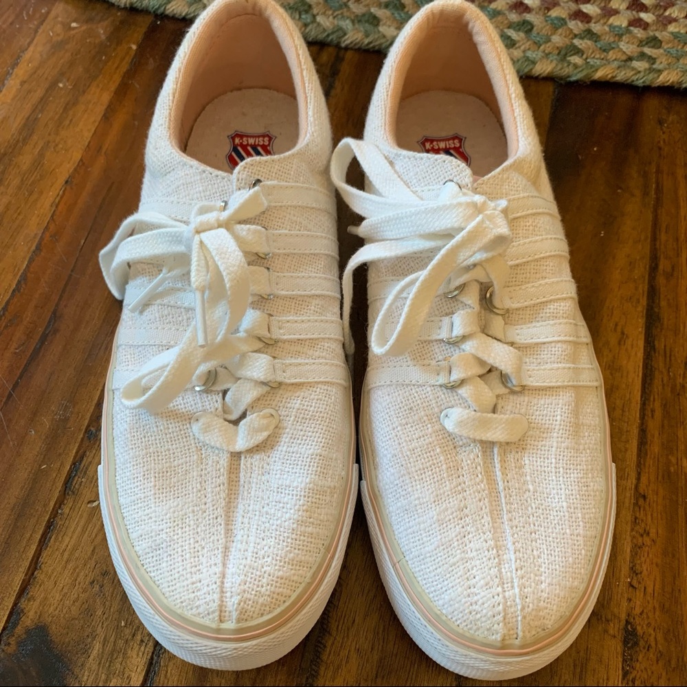 Womens K. Swiss Shoes Size 8.5 White/Pink